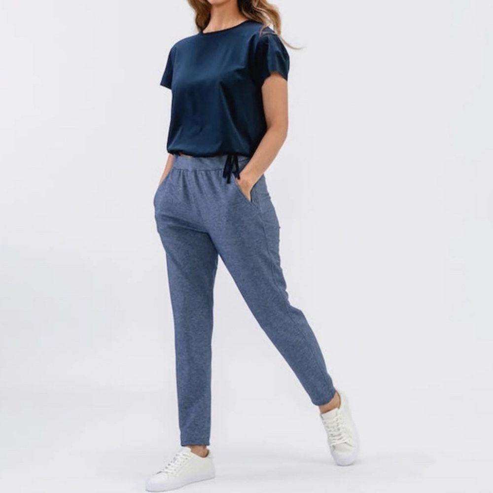 NWT Ministry of Supply Fusion Terry Jogger Indigo Heather Blue SZ XXS